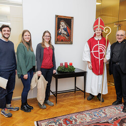 Der Hl. Nikolaus war auch bei Diözesanbischof Wilhelm Krautwaschl zu Besuch. 